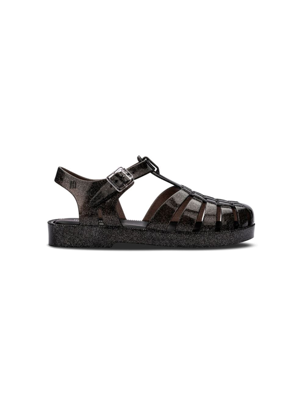 Mini Melissa glitter-detail jelly sandals - Zwart