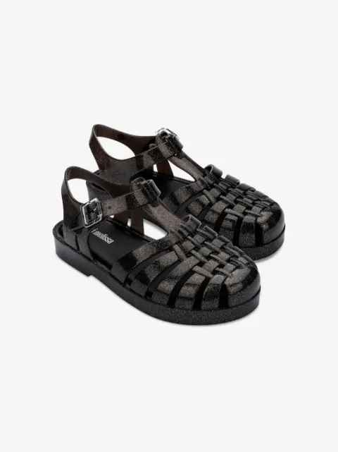 Mini Melissa glitter-detail jelly sandals