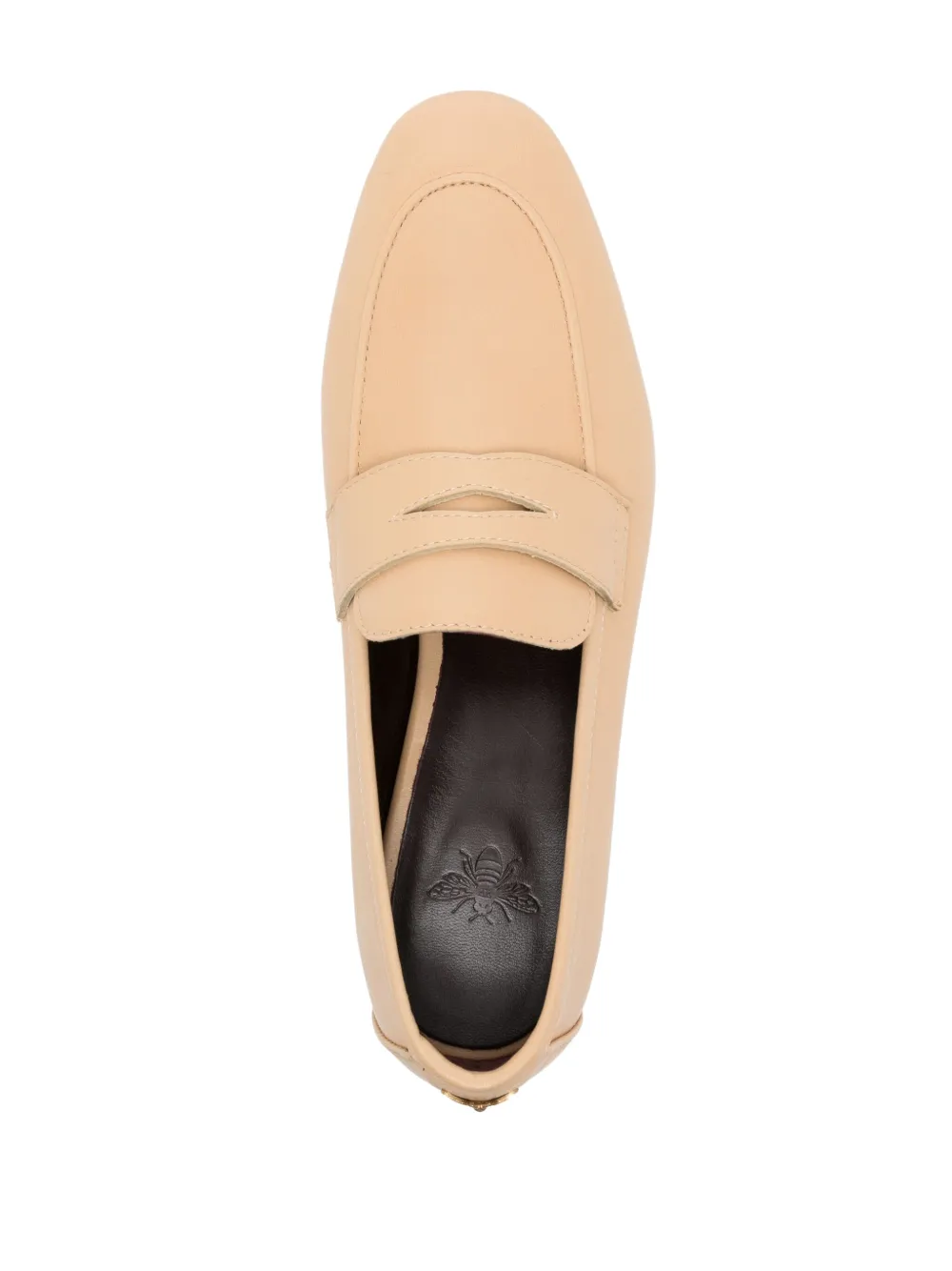 Shop Bougeotte Penny-slot Leather Loafers In Brown