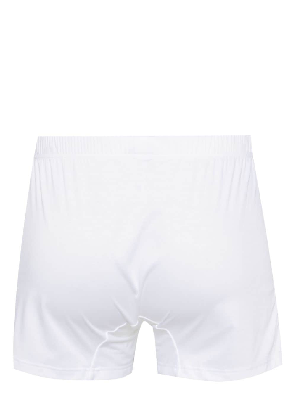 Shop Zimmerli Elasticated-waist Cotton Boxers In White