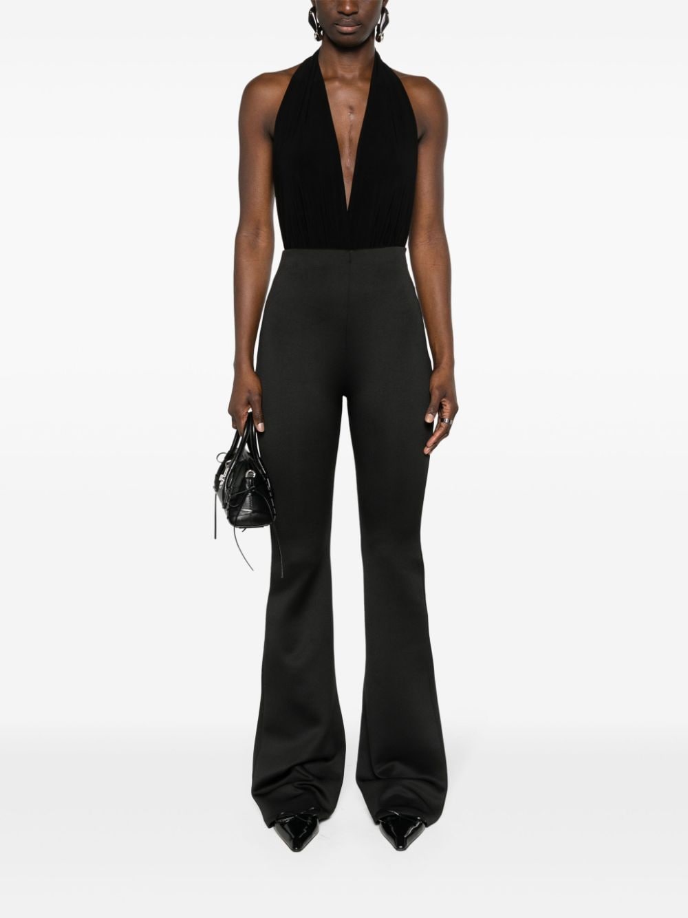 Shop Alchemy X Lia Aram Flared Trousers In Black