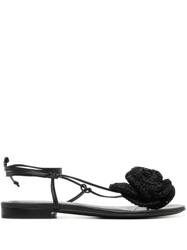 サンダル・ミュール MAGDA BUTRYM Women Sandals 521523 Black Black Wedge Heeled Sandals by Magda Butrym on Sale