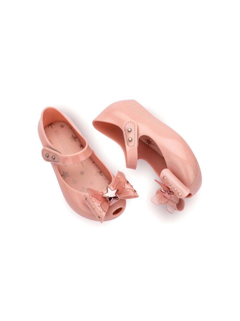 Shop Mini Melissa Ultragirl Star Ballerina Shoes In Pink