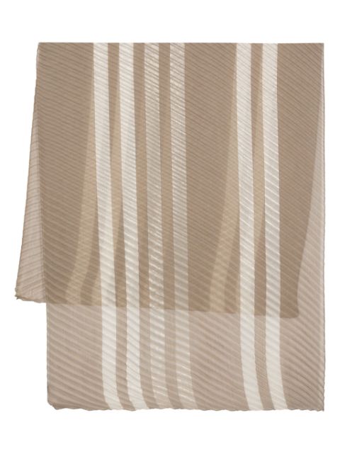 Emporio Armani striped plisse scarf Women