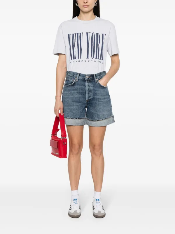 AGOLDE Dame Denim Shorts | Blue | FARFETCH