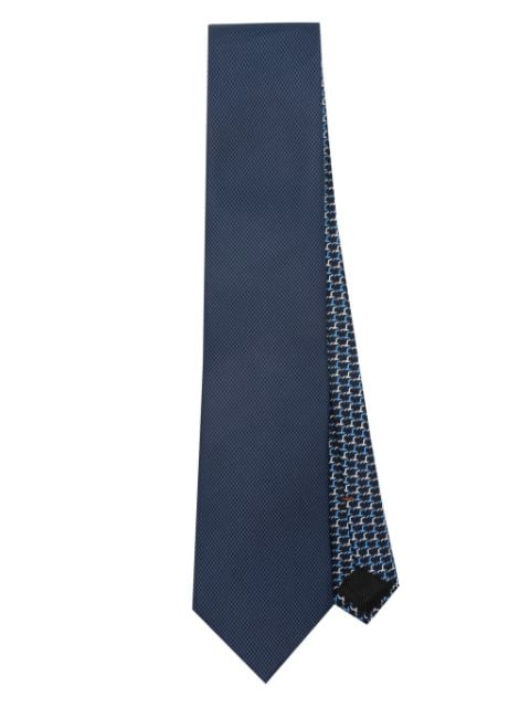 Zegna patterned-jacquard silk tie