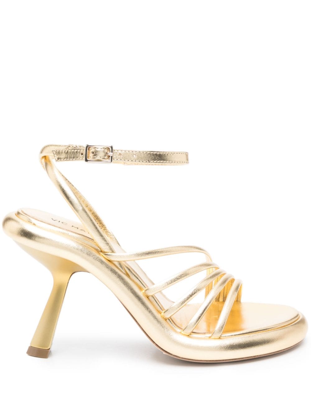 Vic Matie Dosh 80mm Leather Sandals In Gold