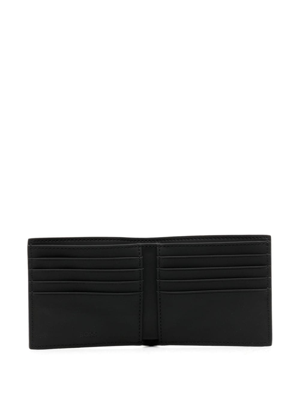 Shop Hugo Boss Logo-embossed Bi-fold Wallet In Black