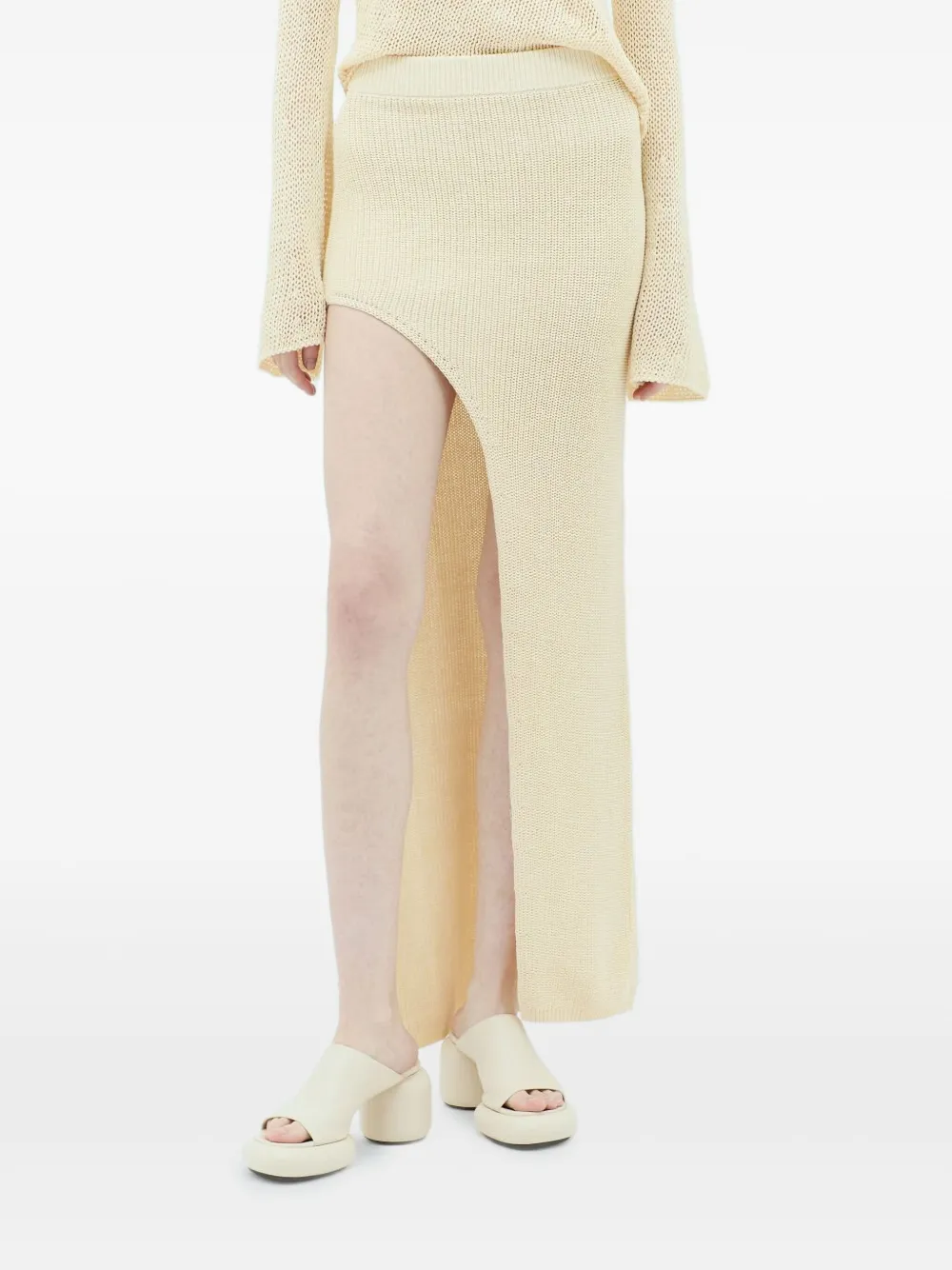 Aya Muse Asymmetric Skirt In Neutrals