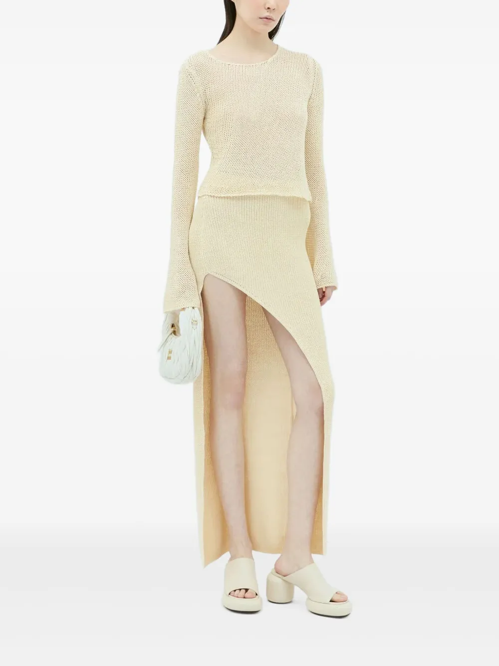 Aya Muse Asymmetrische rok Beige