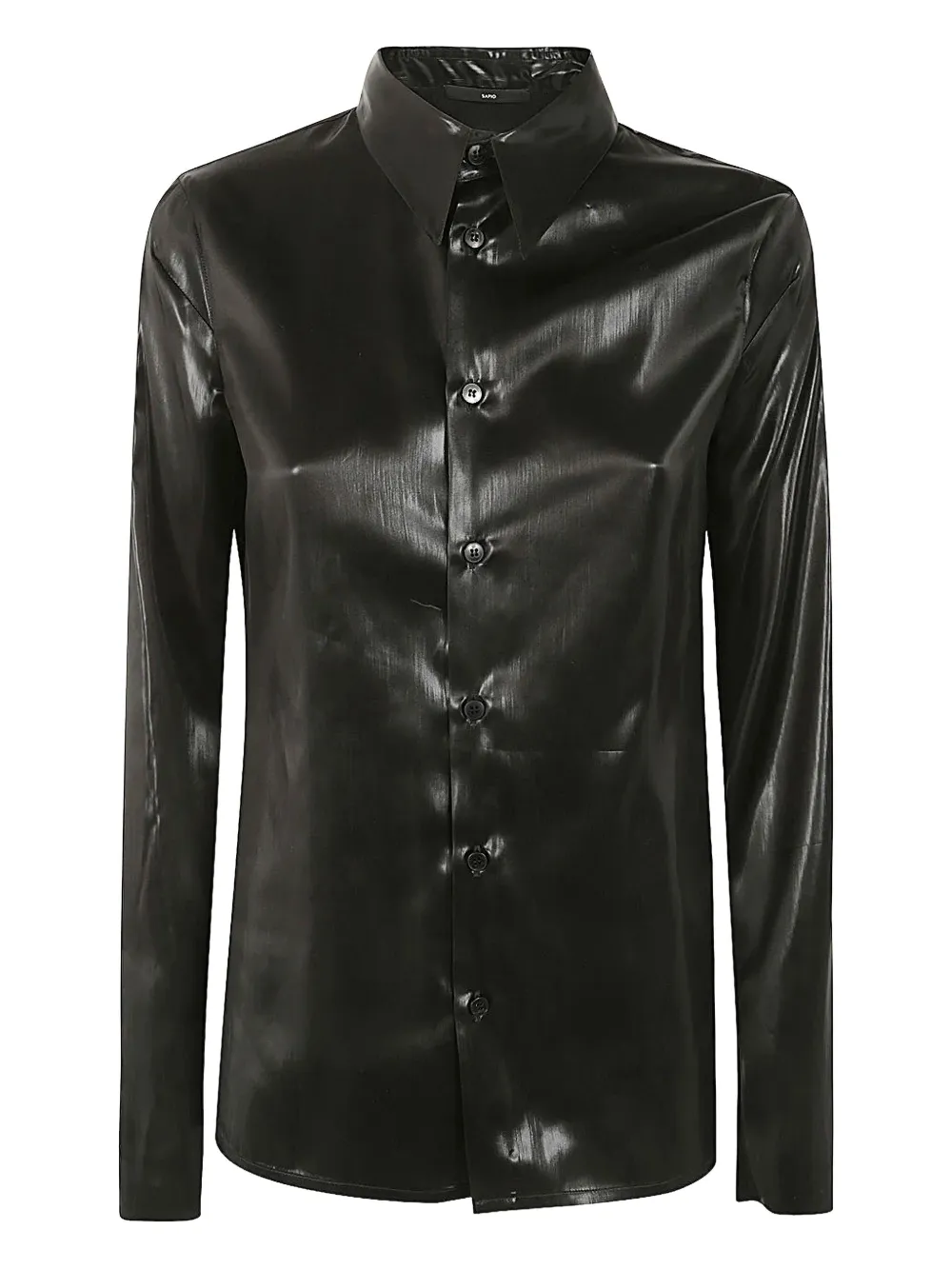 Sapio Satin Twill Shirt In Black