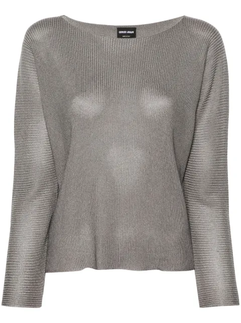 Giorgio Armani boat-neck jumper