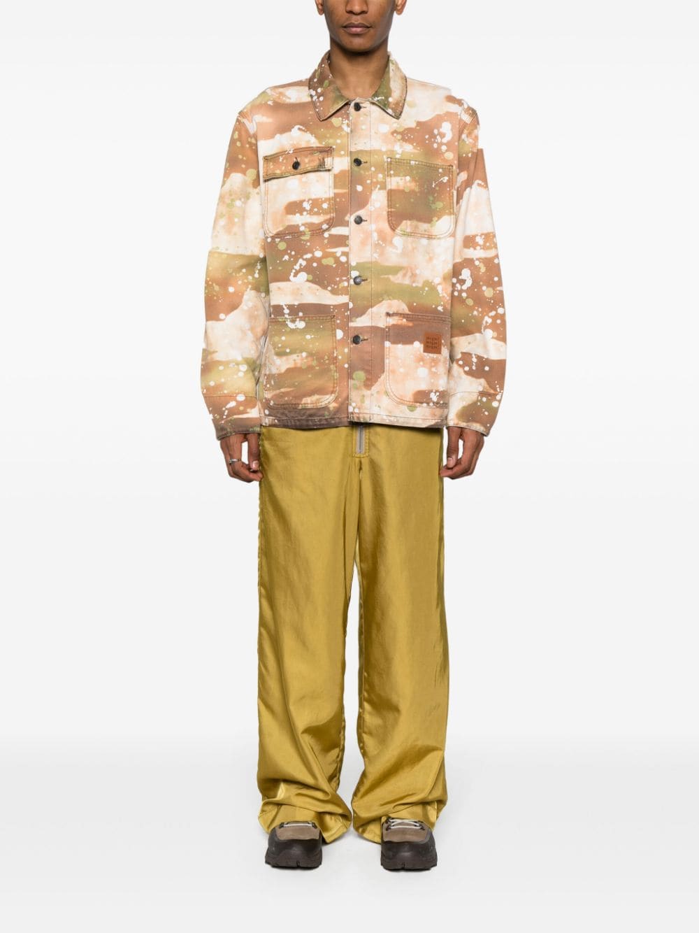 MSGM camouflage-print shirt jacket - Beige
