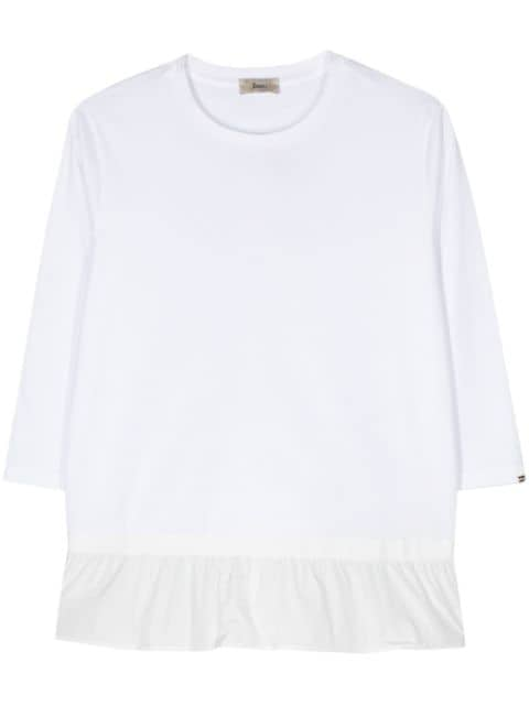 Herno peplum-hem cotton T-shirt