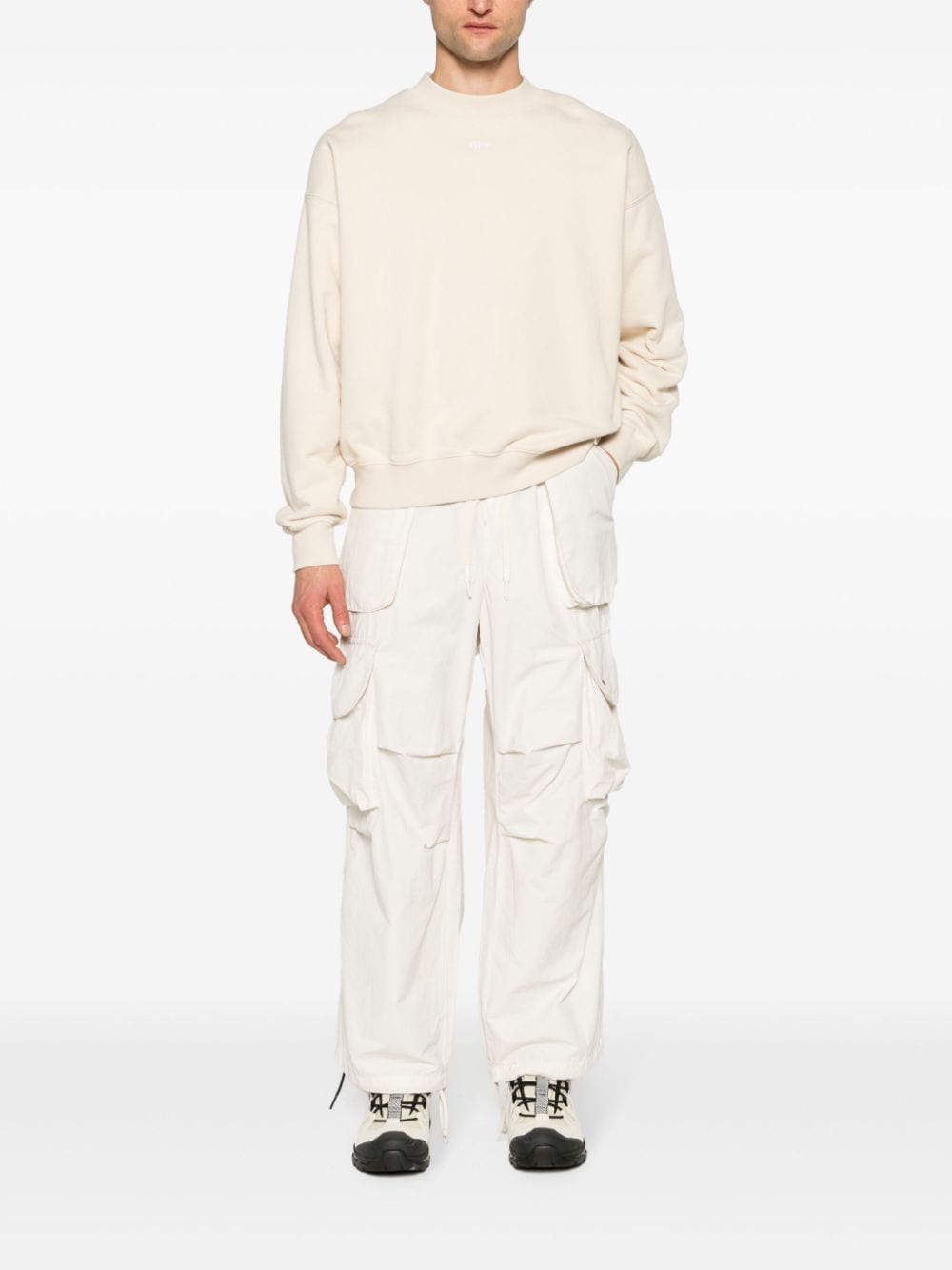 Shop A Paper Kid Straight-leg Cargo Trousers In Neutrals