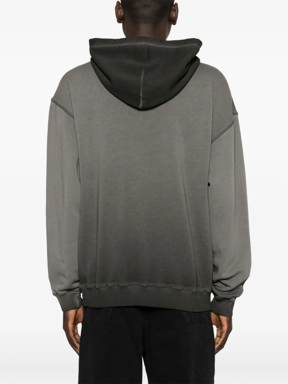 Shop Diesel S-boxt-hood-n10 Cotton Hoodie In Grey