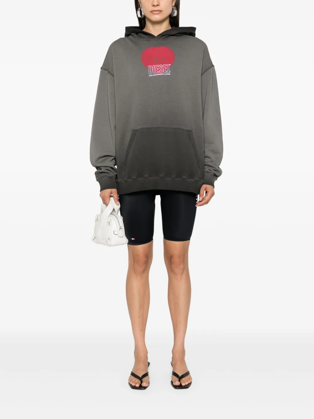 Diesel Katoenen hoodie Grijs