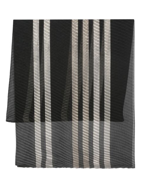 Emporio Armani striped plisse scarf Women