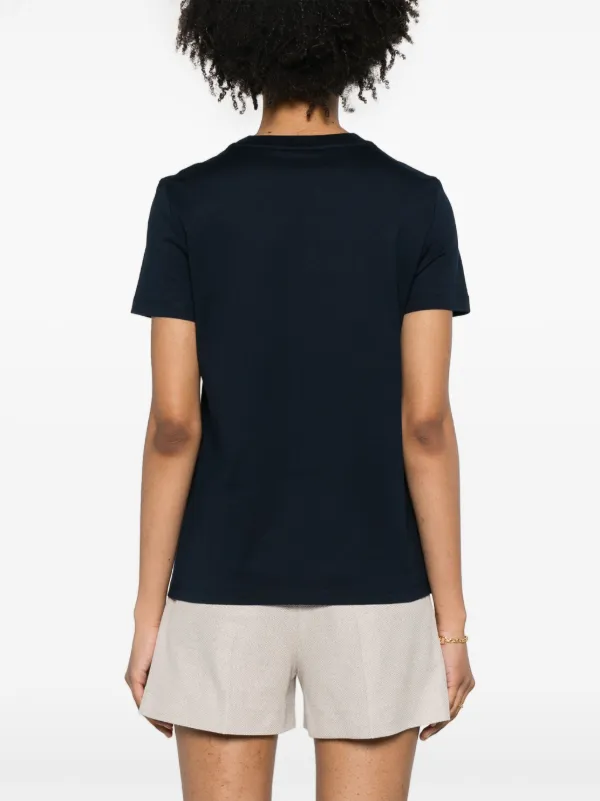 MaxMara PAPAIA ロゴ Tシャツ ネイビー ポケット付き XS