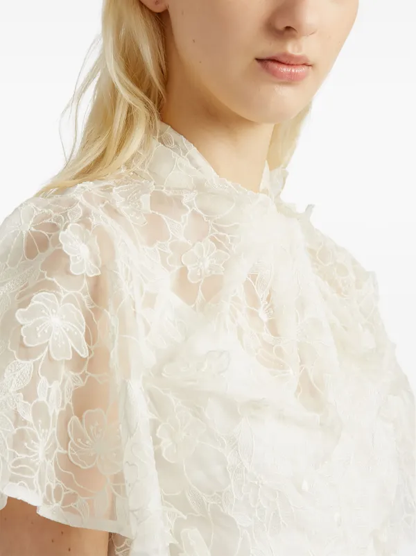 ERDEM Celestina cutwork-organza Dress | Neutrals | FARFETCH
