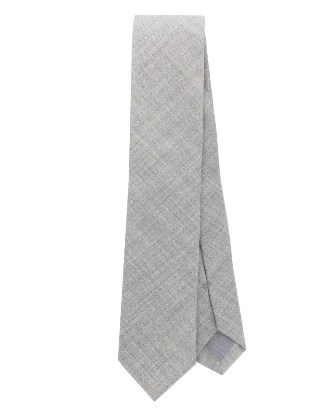 Eleventy Twill stropdas met slub textuur Grijs