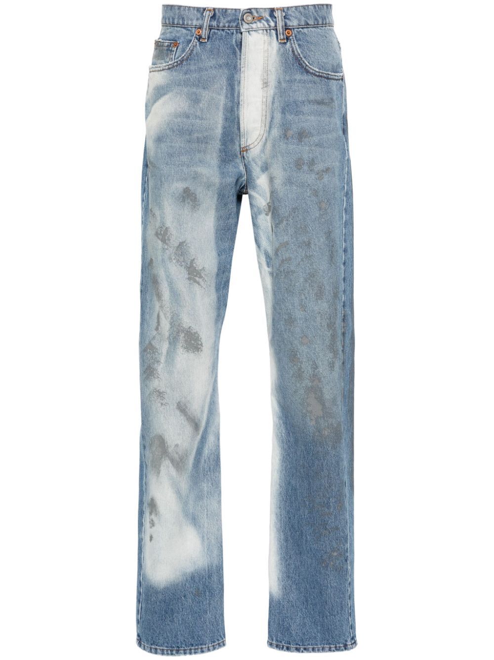 Shop Magliano Unregular Officina Distressed Jeans In Blue
