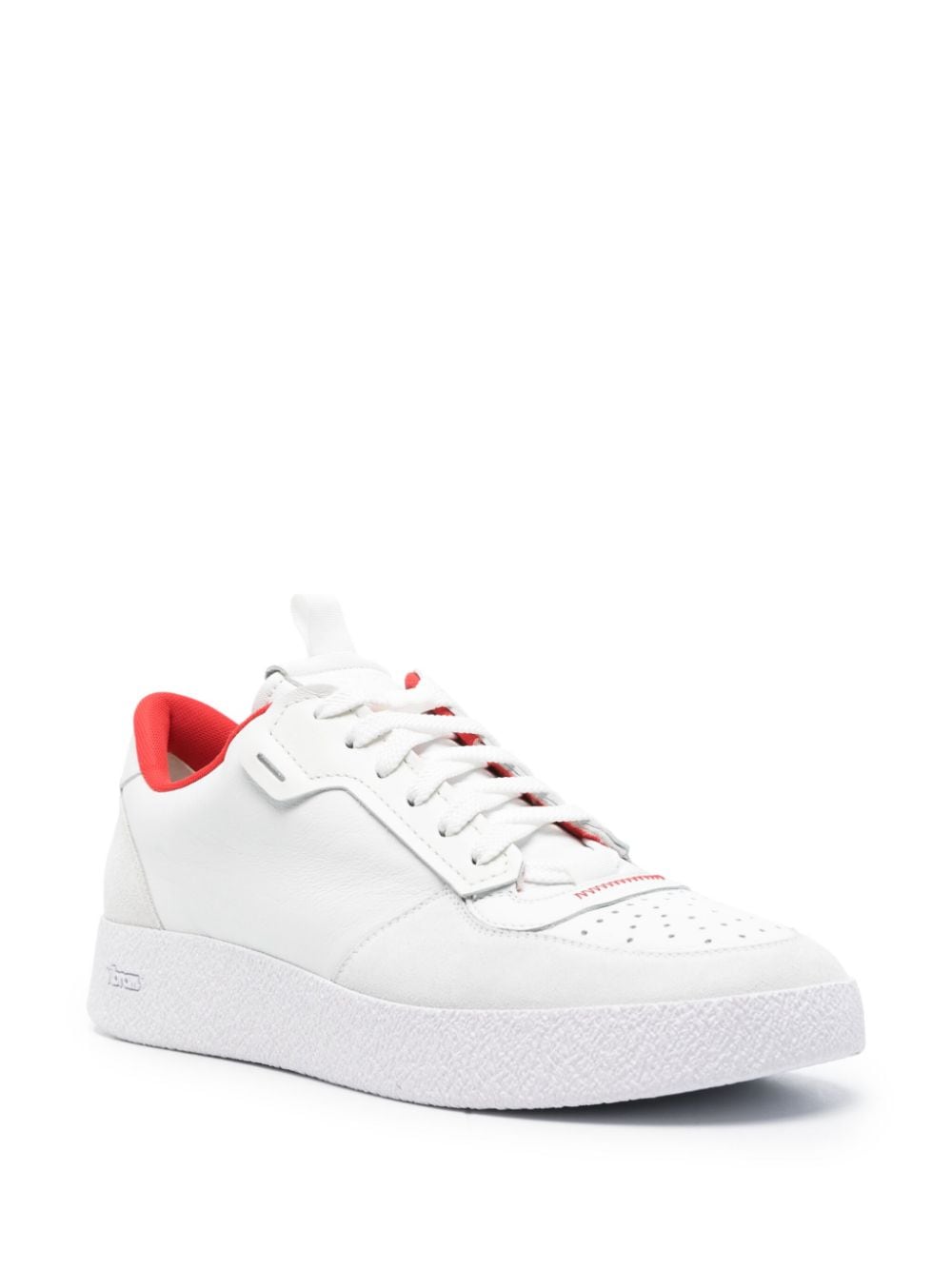 Shop Vic Matie Panelled Leather Sneakers In White