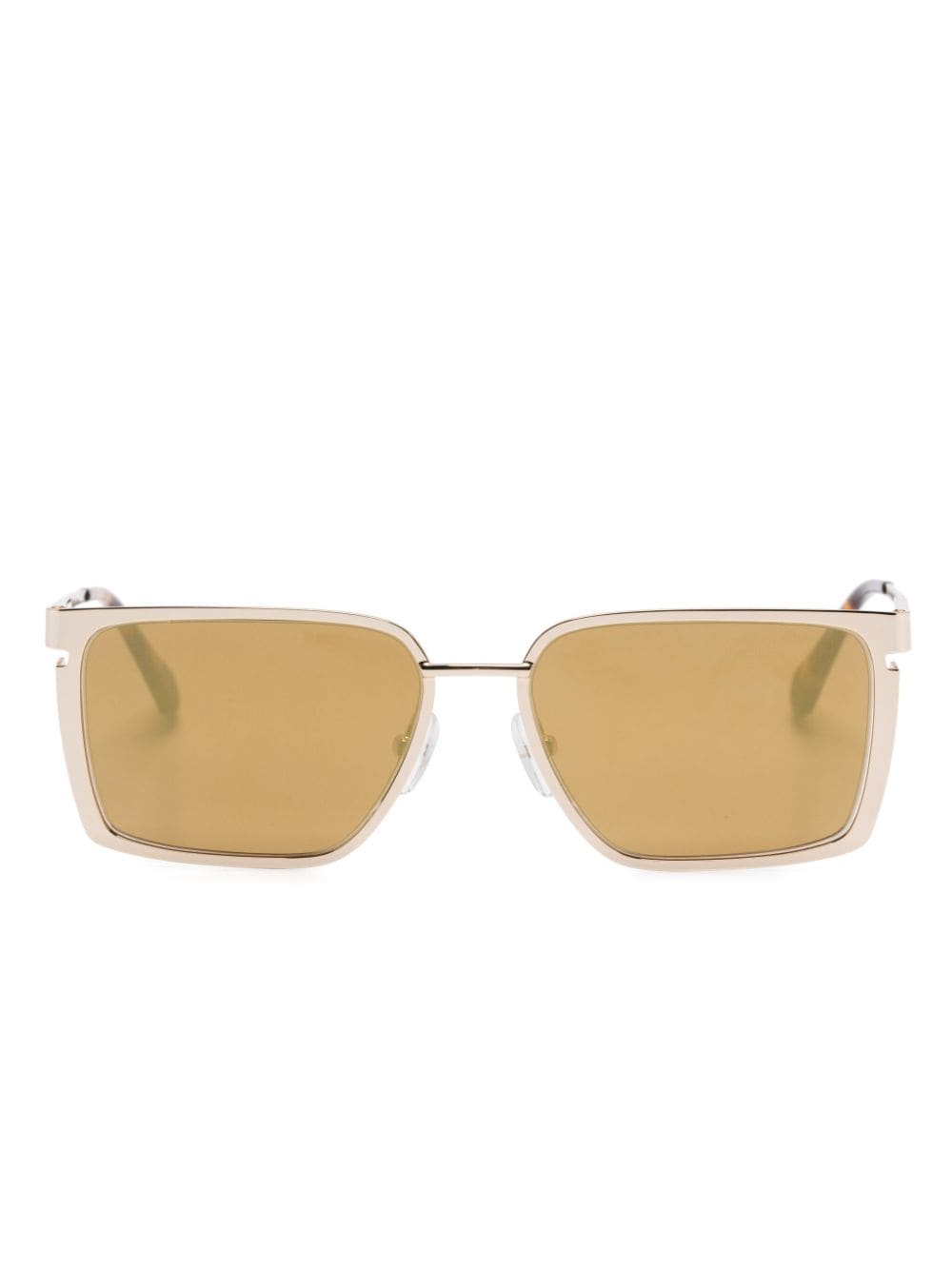 Off-White Yoder zonnebril met rechthoekig montuur Goud