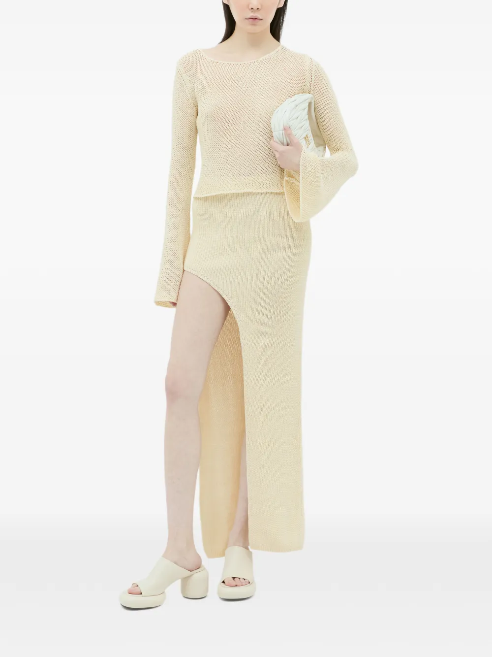  Aya Muse Dai Flared-sleeve Top - Neutrals 