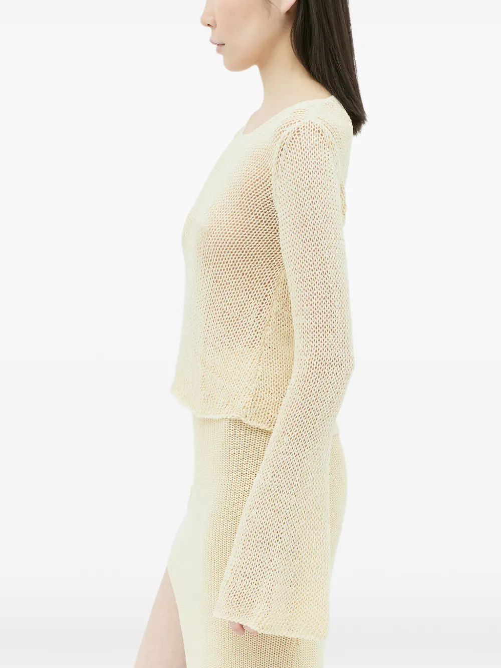  Aya Muse Dai Flared-sleeve Top - Neutrals 