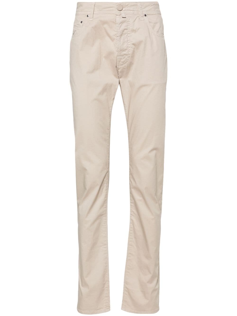 Jacob Cohen Bard Mid-rise Slim-fit Chinos In Neutrals