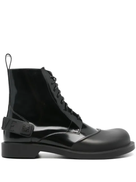 LOEWE Campo lace-up leather boots Men