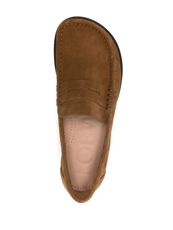 LOEWE ブラウン スエード ローファー LOEWE メンズ ローファー通販