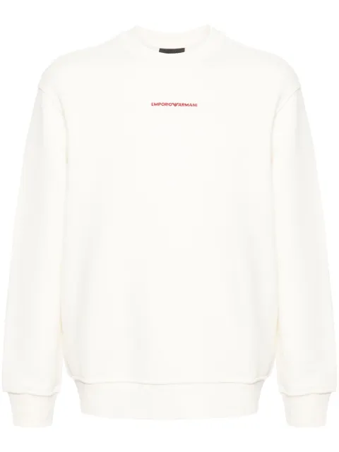 Emporio Armani logo-embroidered cotton sweatshirt