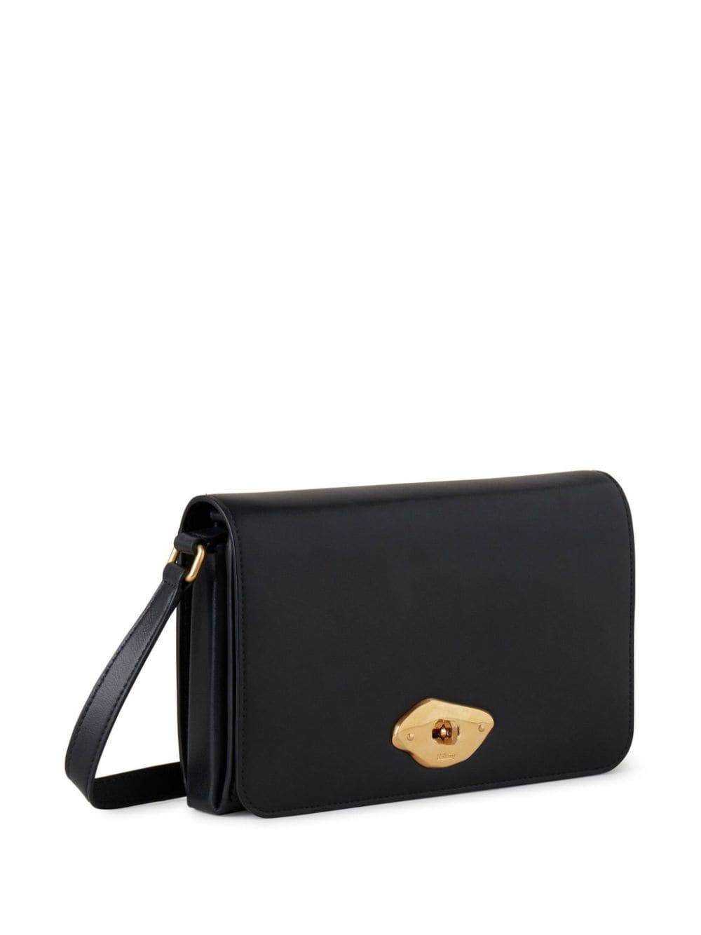 Shop Mulberry Lana Leather Shoulder Bag In Black