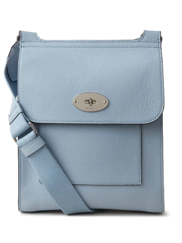 Mulberry Antony Leather Shoulder Bag Blue FARFETCH IE