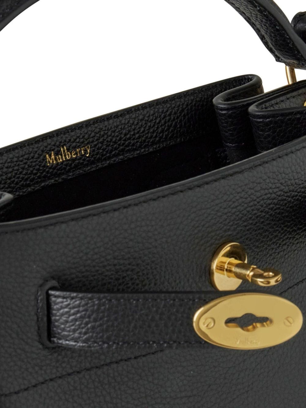 Mulberry Islington kleine leren bucket-tas Zwart