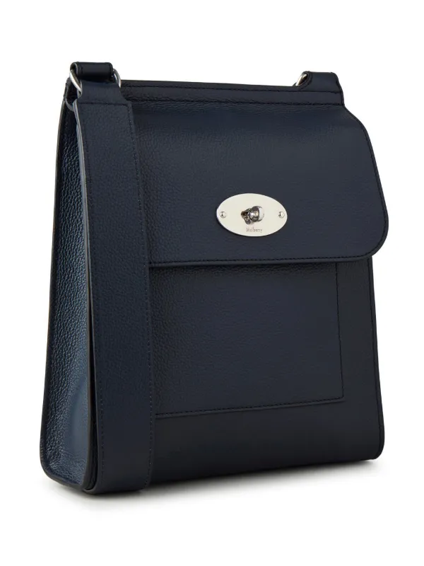 Mulberry Antony Leather Shoulder Bag Blue FARFETCH AE