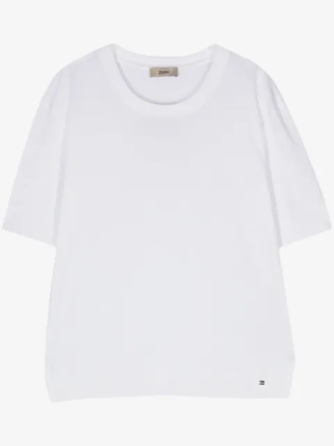 Herno fine-knit short-sleeved jumper