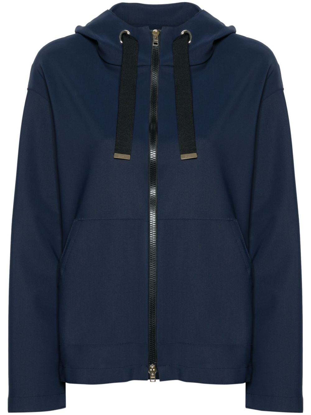 Shop Herno Zip-up Hooded Jacket In 蓝色