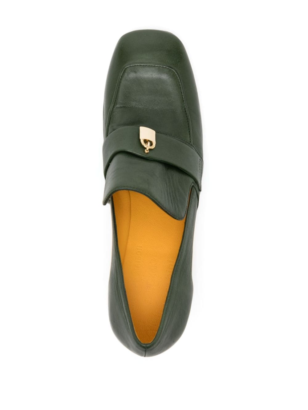Shop Madison.maison Lock 70mm Leather Pumps In Green