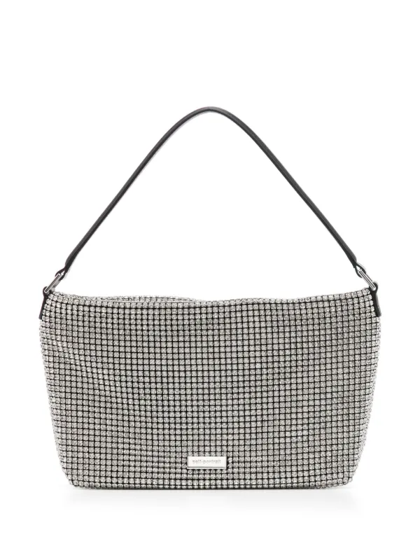 Self-Portrait Medium Diamante Shoulder Bag Silver FARFETCH MY