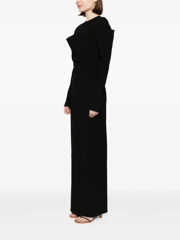 【23AW NEW】JACQUEMUS_woman / オープンネック ドレス / Black 23AW NEW】JACQUEMUS_woman / オープンネック ドレス / Black