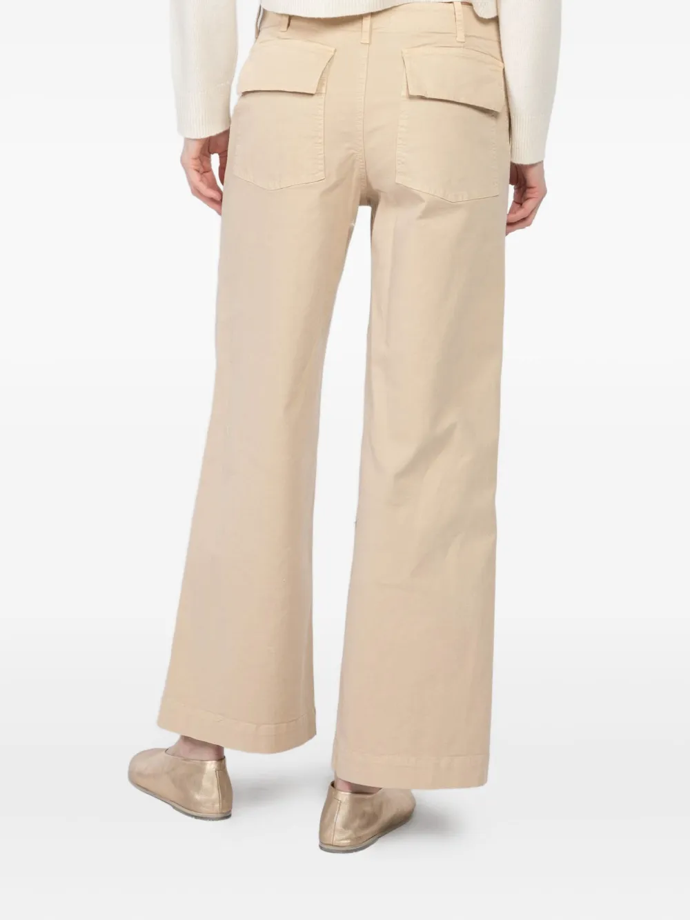 Shop Nili Lotan Leon Wide-leg Trousers In Neutrals