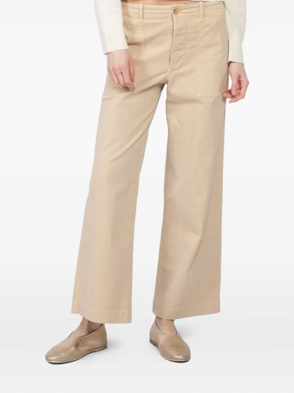Shop Nili Lotan Leon Wide-leg Trousers In Neutrals