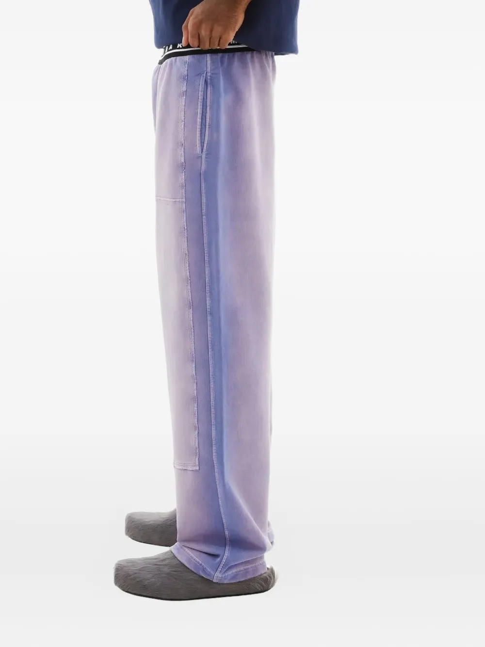 Marni Logo-waistband Trousers In Pink