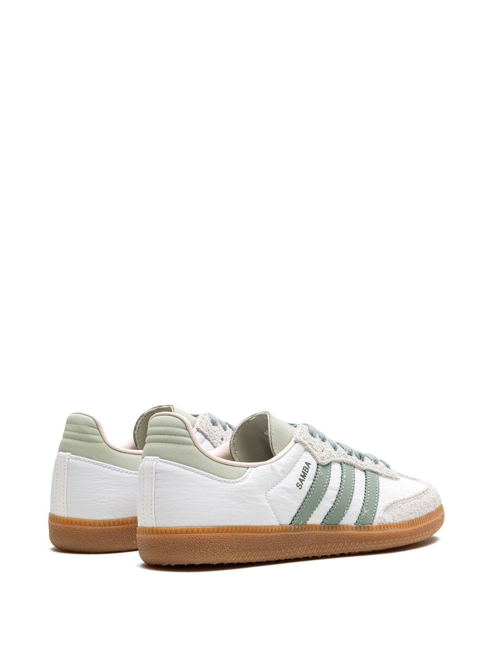 Shop Adidas Originals Samba "silver Green" Sneakers In 白色