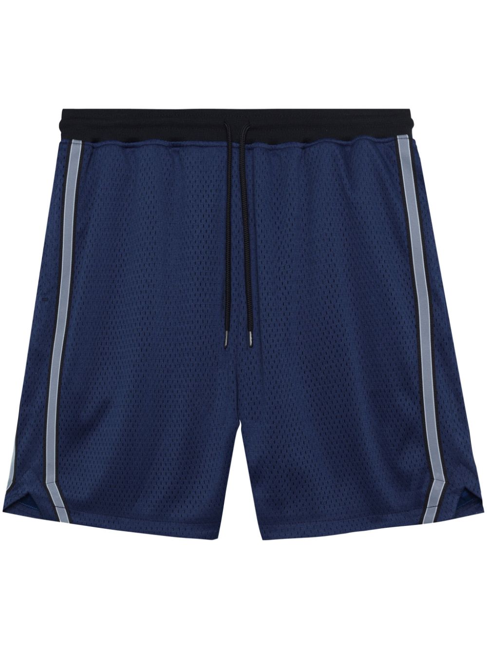 Shop John Elliott Stripe-detail Mesh Shorts In Blue