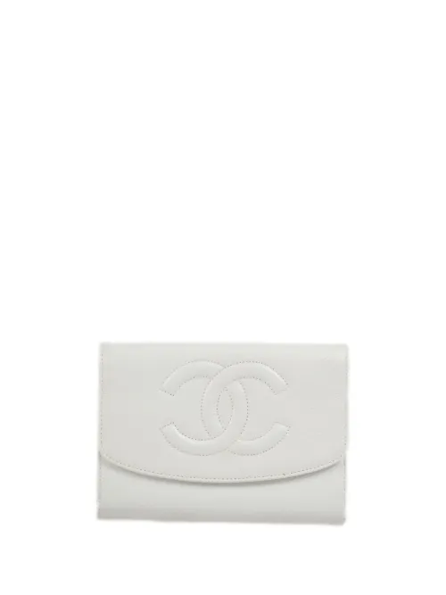 Portefeuille à logo CC (1998) - CHANEL Pre-Owned - Modalova