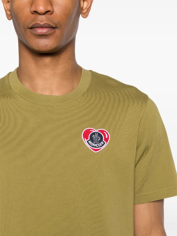 Moncler green t shirt best sale